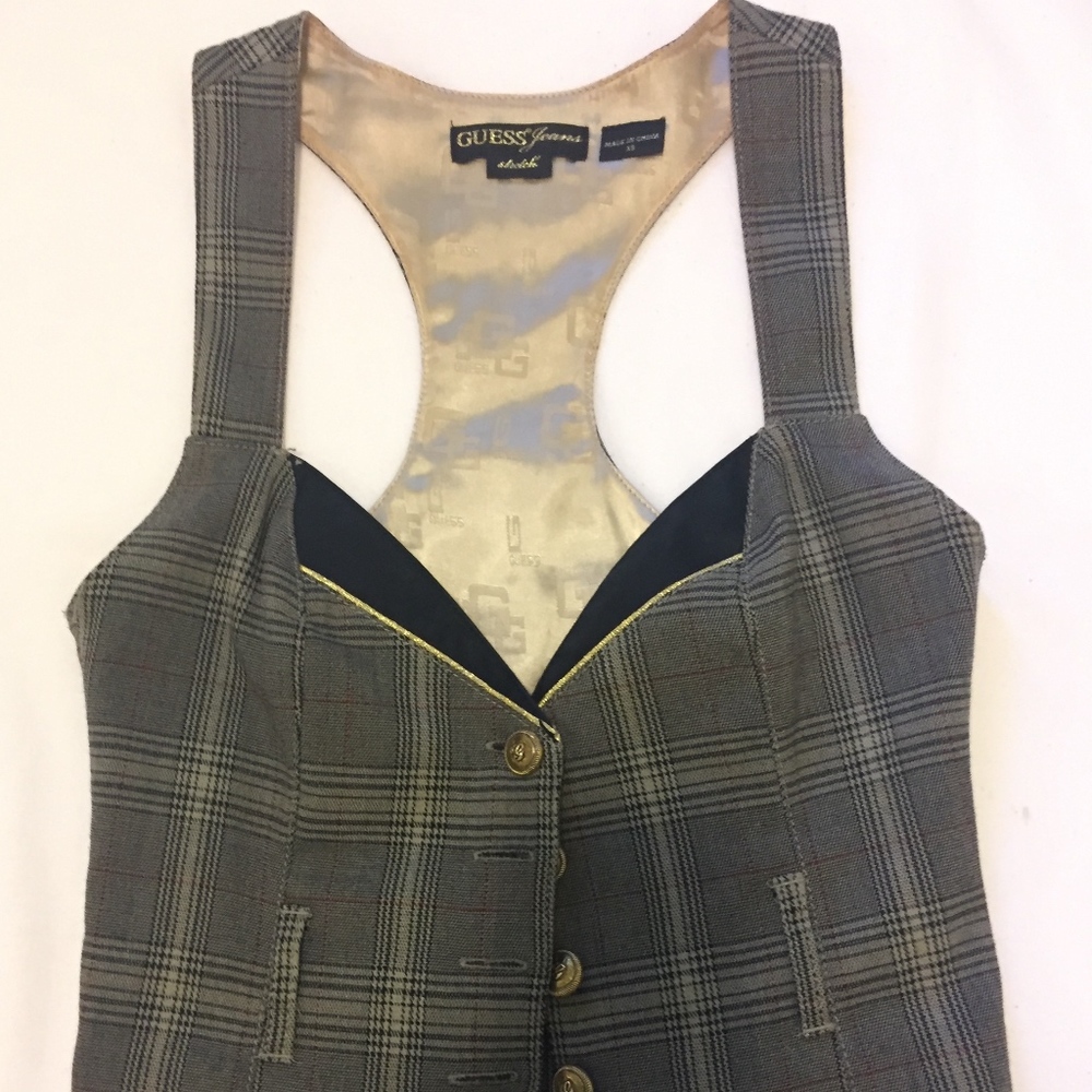 Guess plaid vest