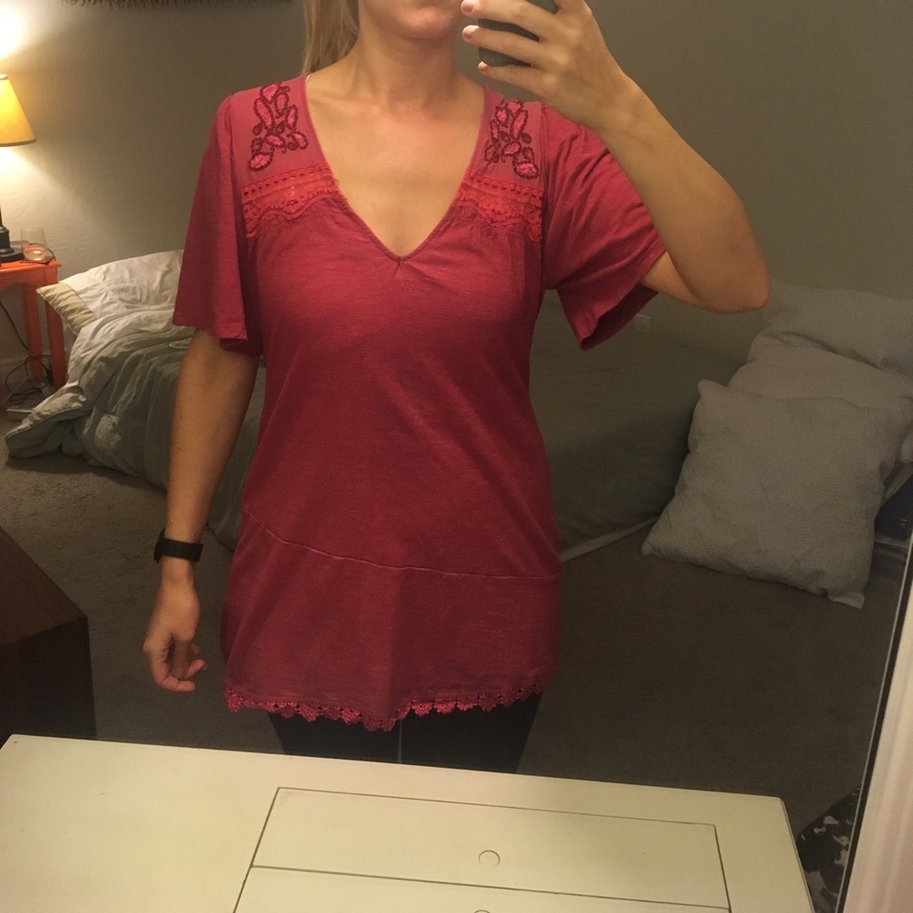Pink Embroidered Tunic