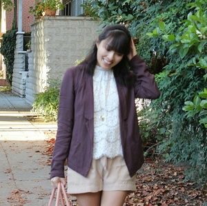 Frenchi eggplant blazer