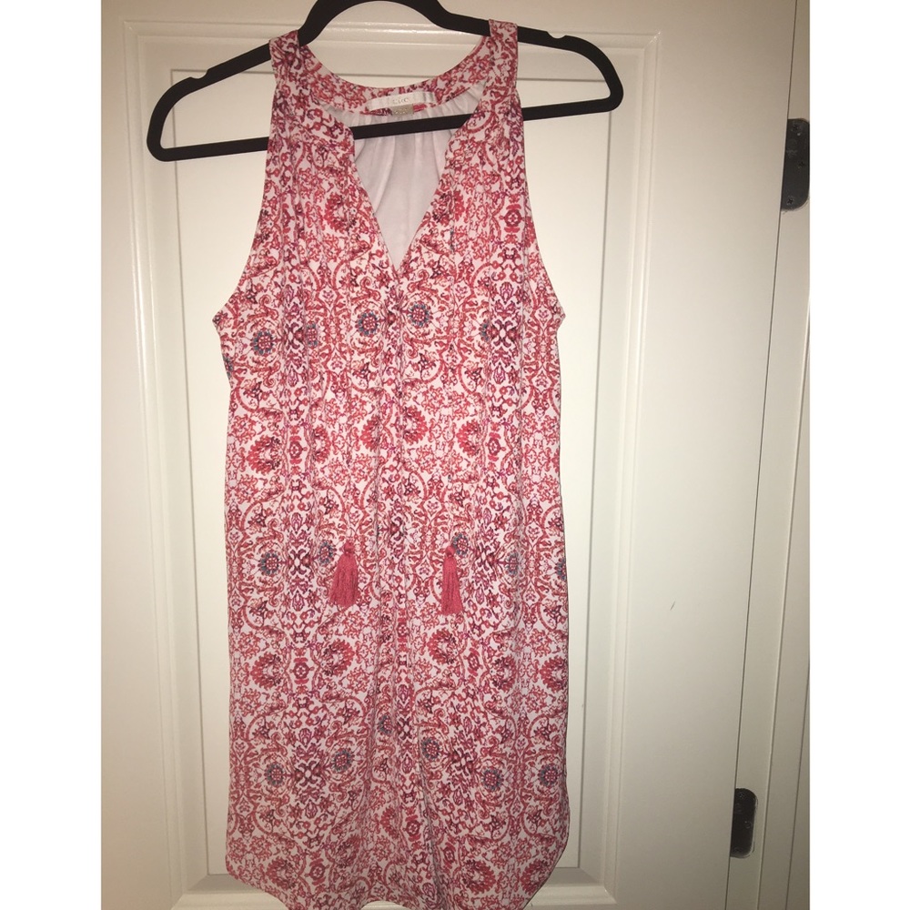 C&E printed dress with tassels
