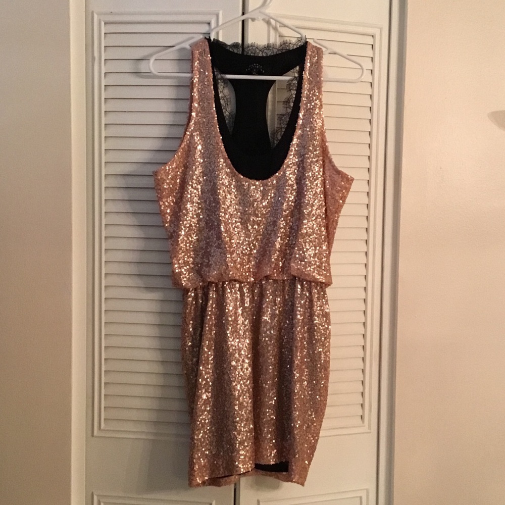 ROBERT RODRIGUEZ blush pink sequin lace dress US 2