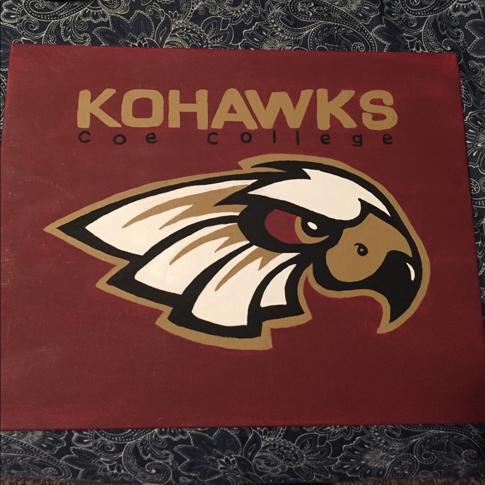 Hand Painted College Mascot/Logo On Canvas
