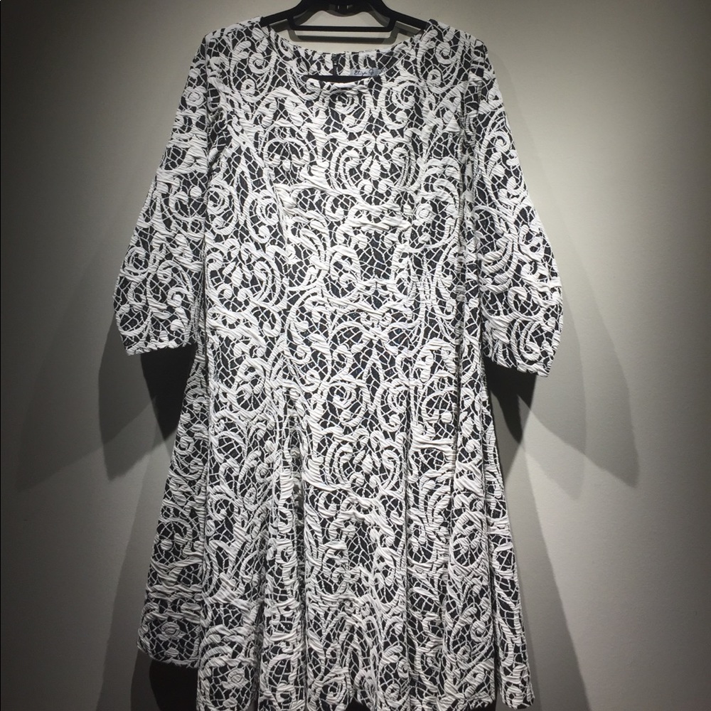 Eliza J 3/4 Sleeve Fit & Flare Dress