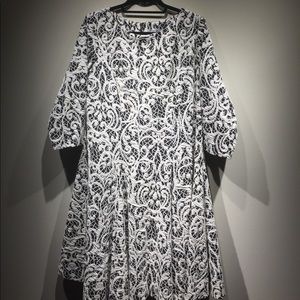 Eliza J 3/4 Sleeve Fit & Flare Dress