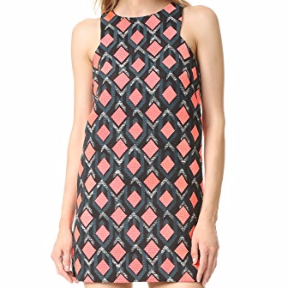 Milly Diamond Jacquard Mini Dress, Size 2, NWT