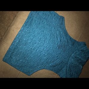 Hunter green ruffle crop top size large