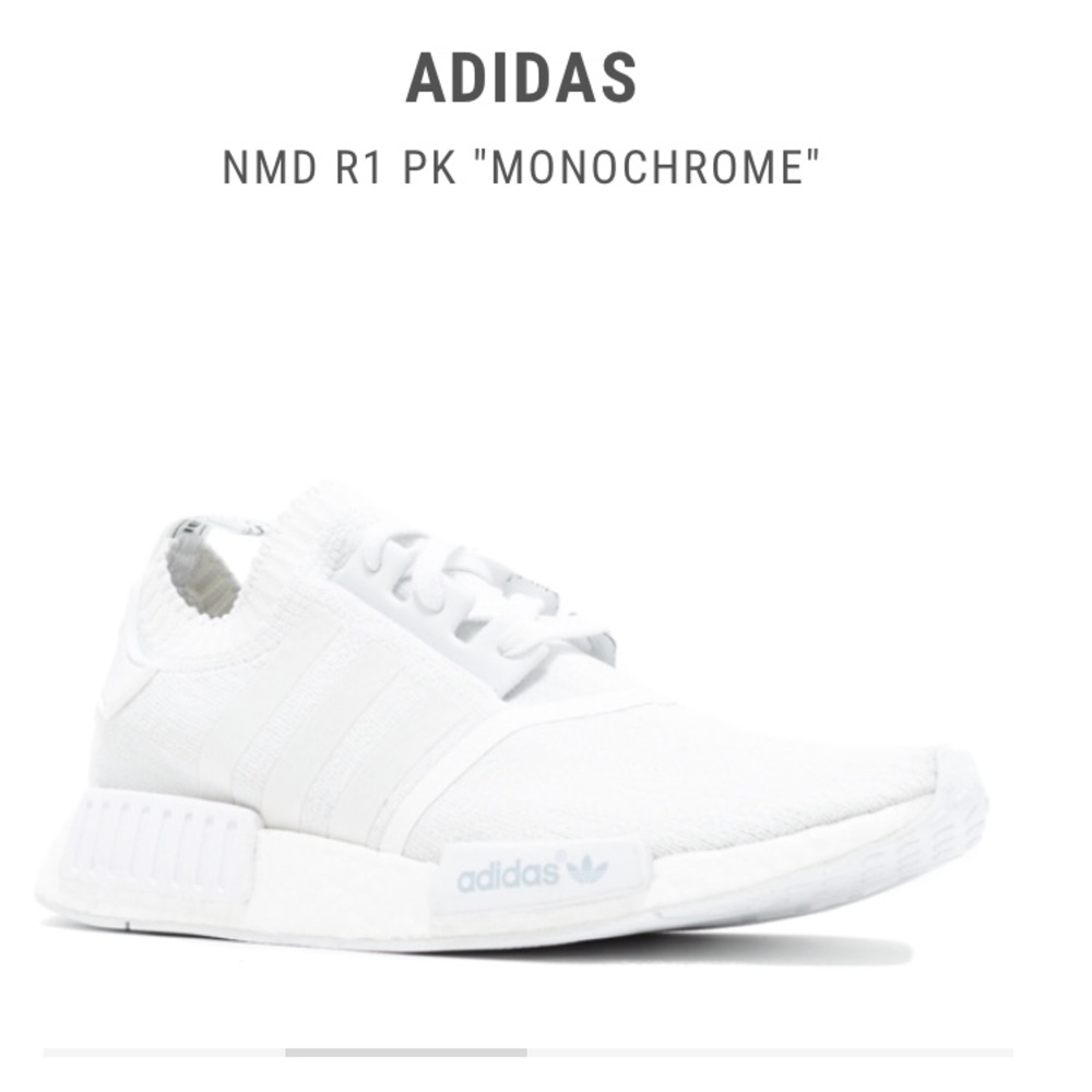 Adidas NMD r1 pk white monochrome