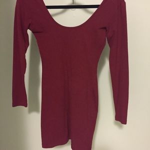 Burgundy body-con dress Burgundy body-con dress