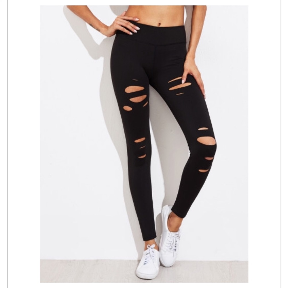 🎉LAST 1 SzL🎉◾️Slashed Leggings◾️ - Picture 2 of 3