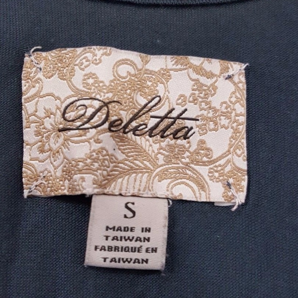 [sold} DELETTA ANTHROPLOGIE BOW DETAIL TOP - Picture 5 of 6