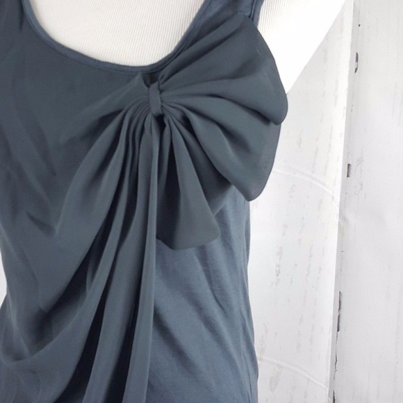 [sold} DELETTA ANTHROPLOGIE BOW DETAIL TOP - Picture 2 of 6