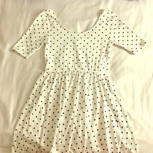 Dotted Cotton Pleated Dress