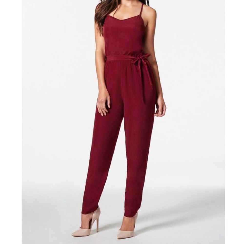 CREPE JUMPSUIT WITH BACK CUT OUT