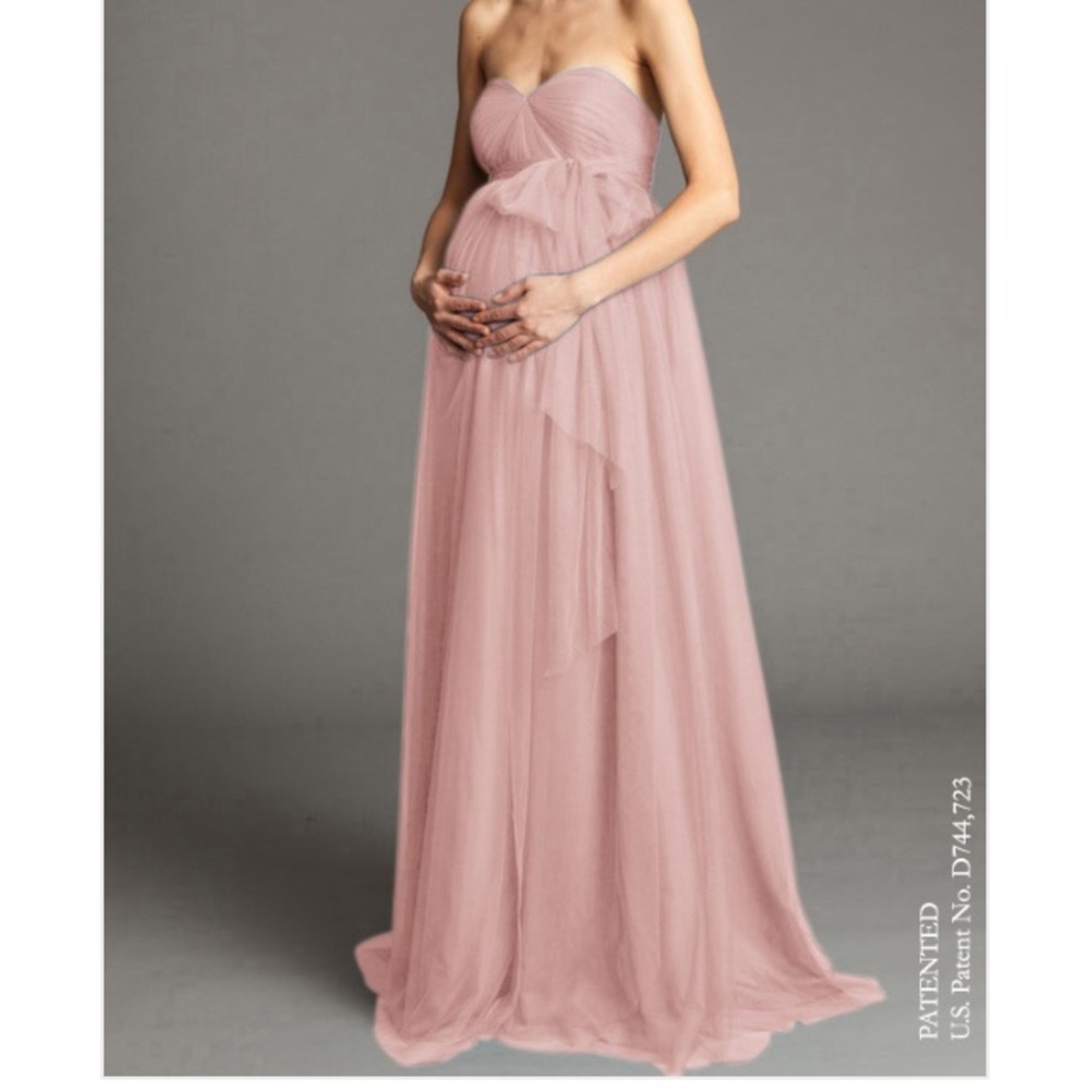 Jenny Yoo Cameo Pink Serafina Maternity Dress