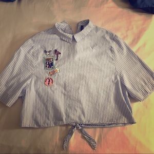 🌟Zara🌟 TRAFALUC COLLECTION Crop Shirt