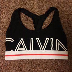 Calvin Klein black sports bra