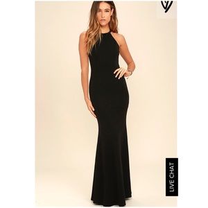 Black maxi body con dress