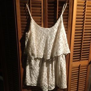 City Triangles lace short romper