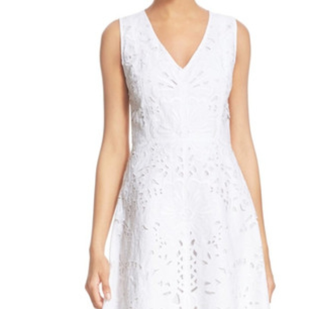 Theory Embroidered Eyelet Dress, Size 0, NWT