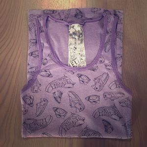 Delia's retro purple sneaker-print tank