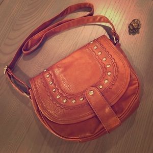 Cross-body brown purse