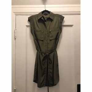 Dark Green Shirt Dress