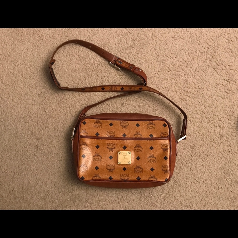 MCM Leather Messenger Bag