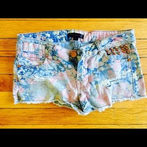 Fire Los Angeles floral jean shorts