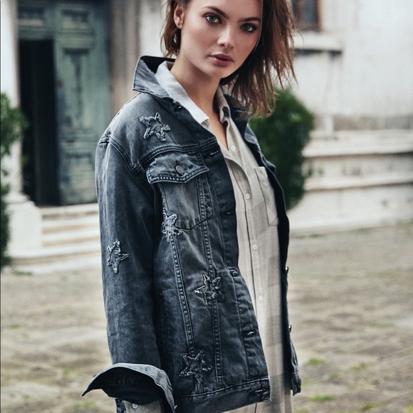 nordstrom black jean jacket