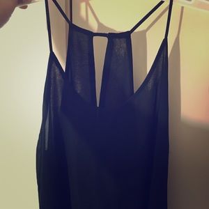 Black sheer sleeveless top