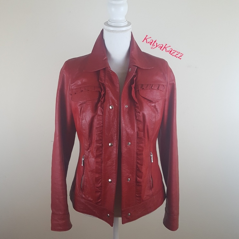 ♥️♥️♥️LEATHER JACKET♥️♥️♥️ red❤