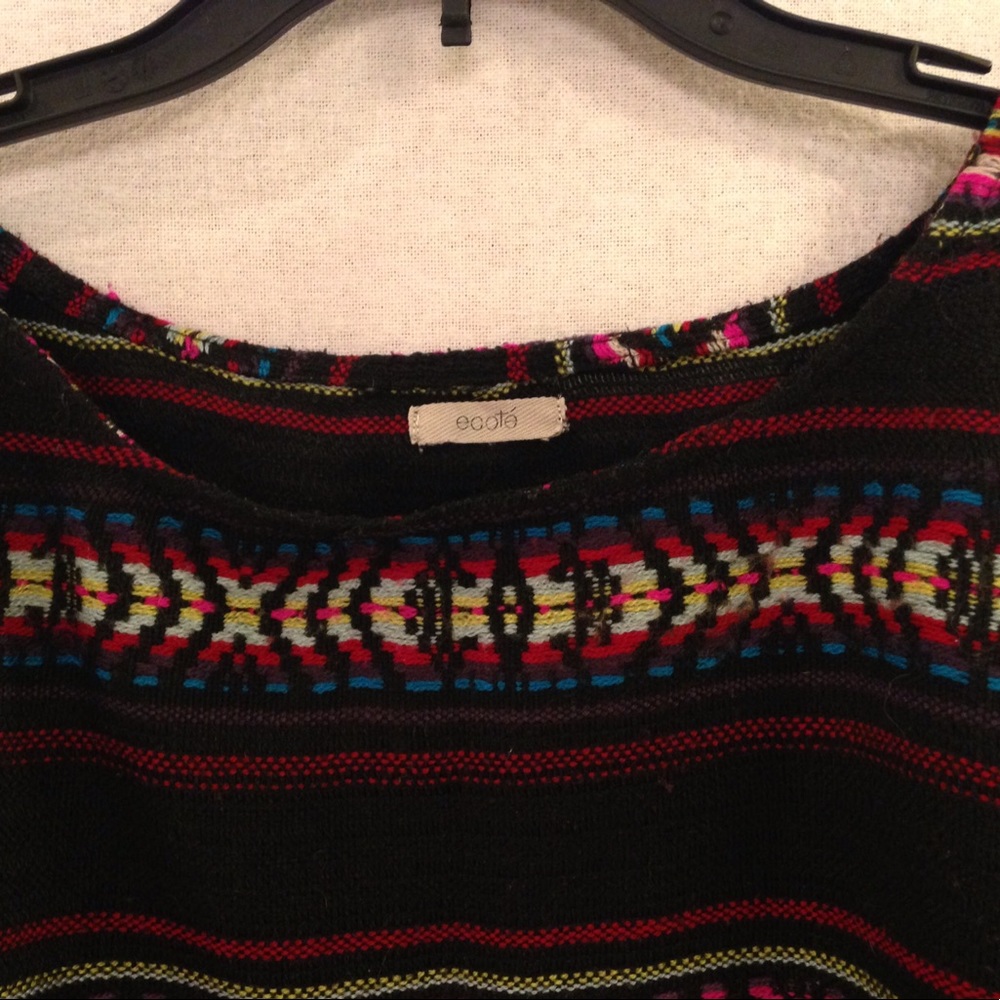 SOUTHWEST CLASSIC MULTI STRIPED PONCHO SHRUG - Picture 5 of 7