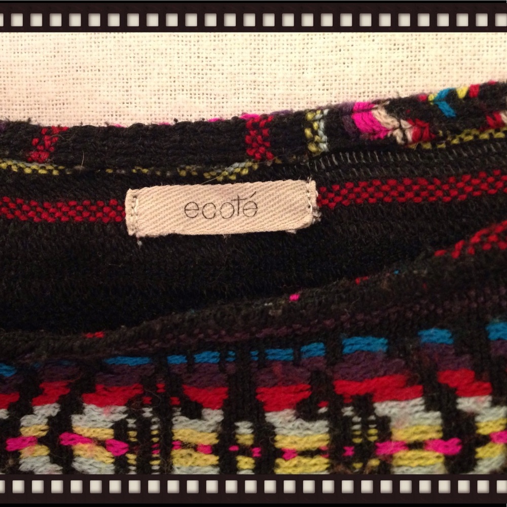 SOUTHWEST CLASSIC MULTI STRIPED PONCHO SHRUG - Picture 2 of 7