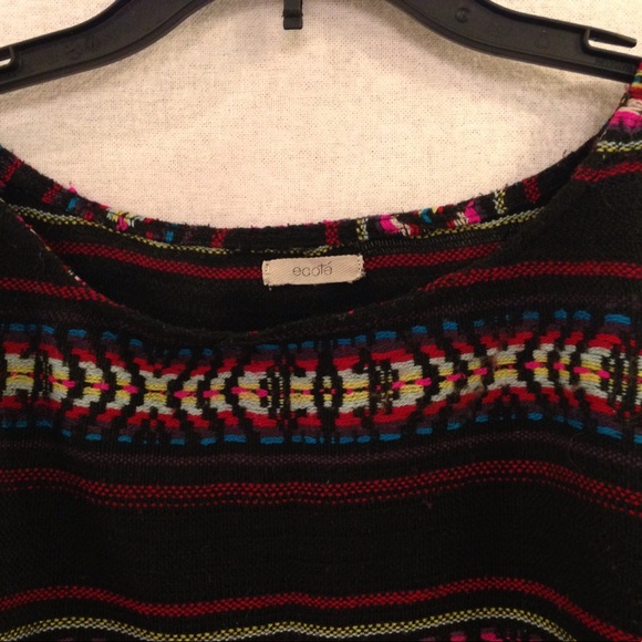 SOUTHWEST CLASSIC MULTI STRIPED PONCHO SHRUG - Picture 5 of 7