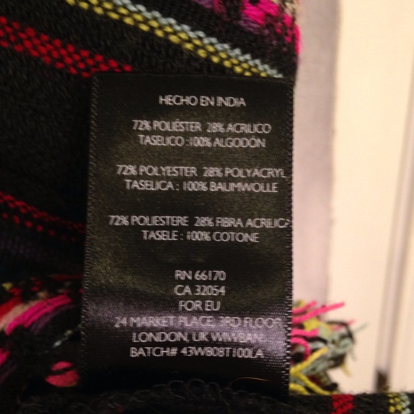 SOUTHWEST CLASSIC MULTI STRIPED PONCHO SHRUG - Picture 4 of 7