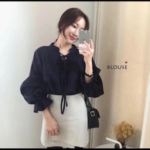 Dark blue long sleeved shirt