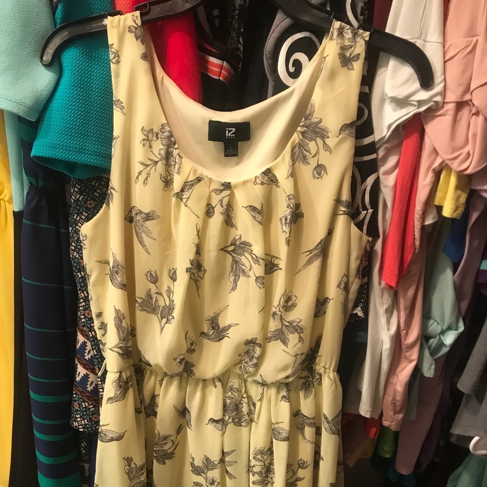 Pale yellow floral sundress