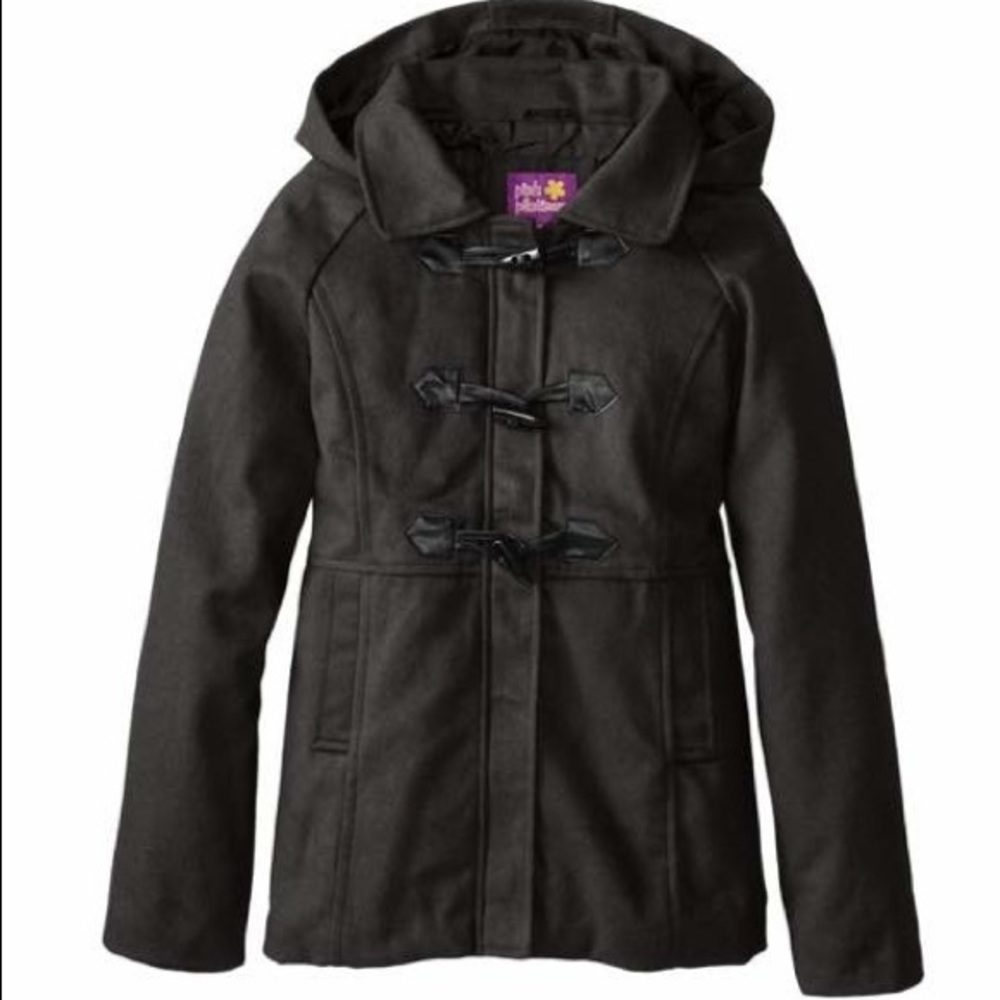 Girls Black Wool Coat Size 10/12
