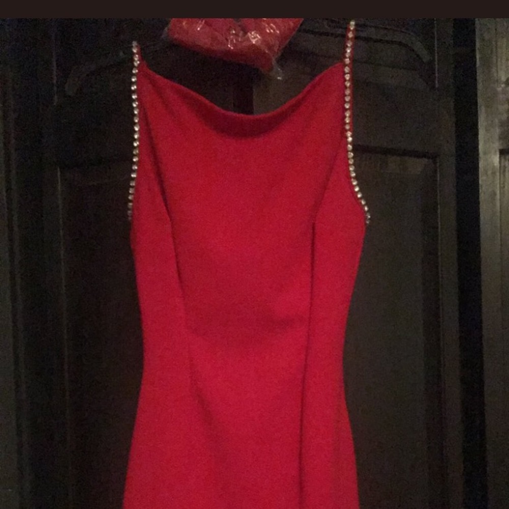 Red tight homecoming dress