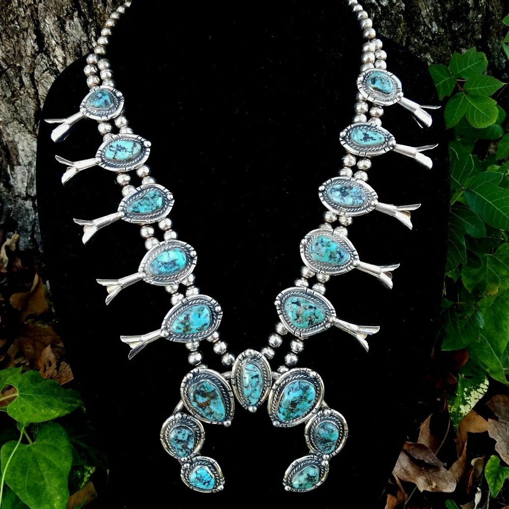 💥SOLD💥 Huge Vintage Navajo Squash Blossom