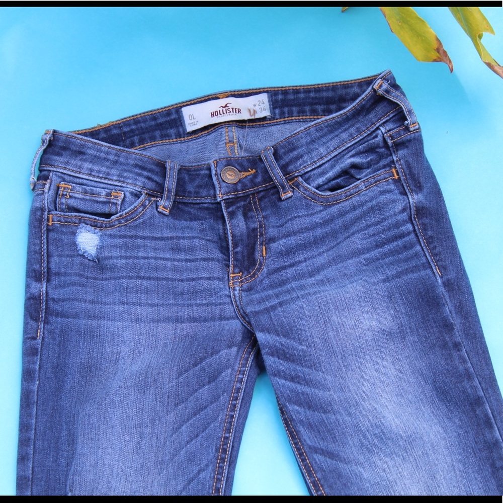 Ripped Hollister jeans size 0 - Picture 3 of 4
