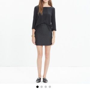Madewell NWT shirttail skirt black 4