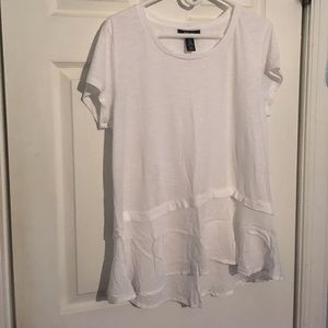 Style & Co White Peplum Top never worn