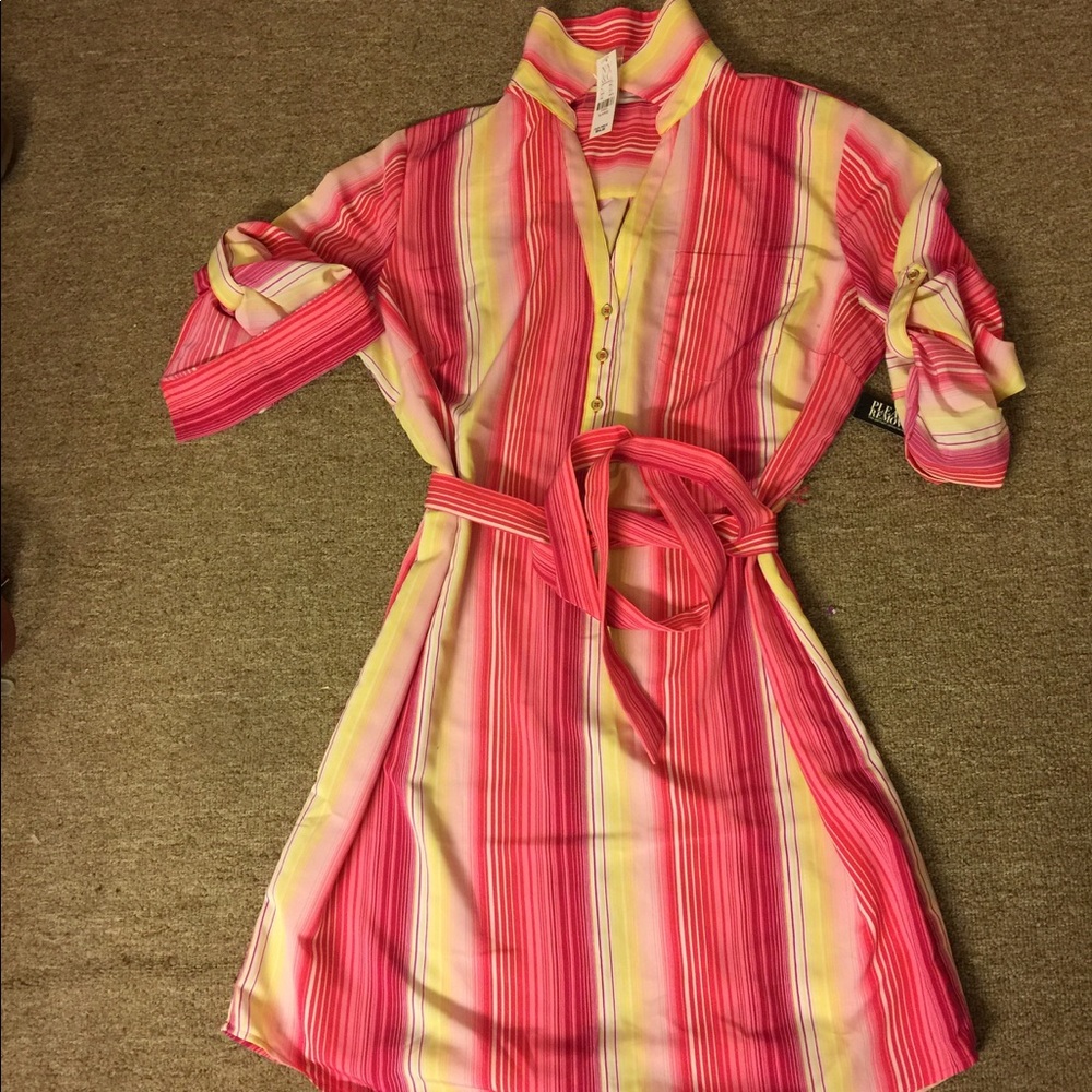 Striped shirt dress