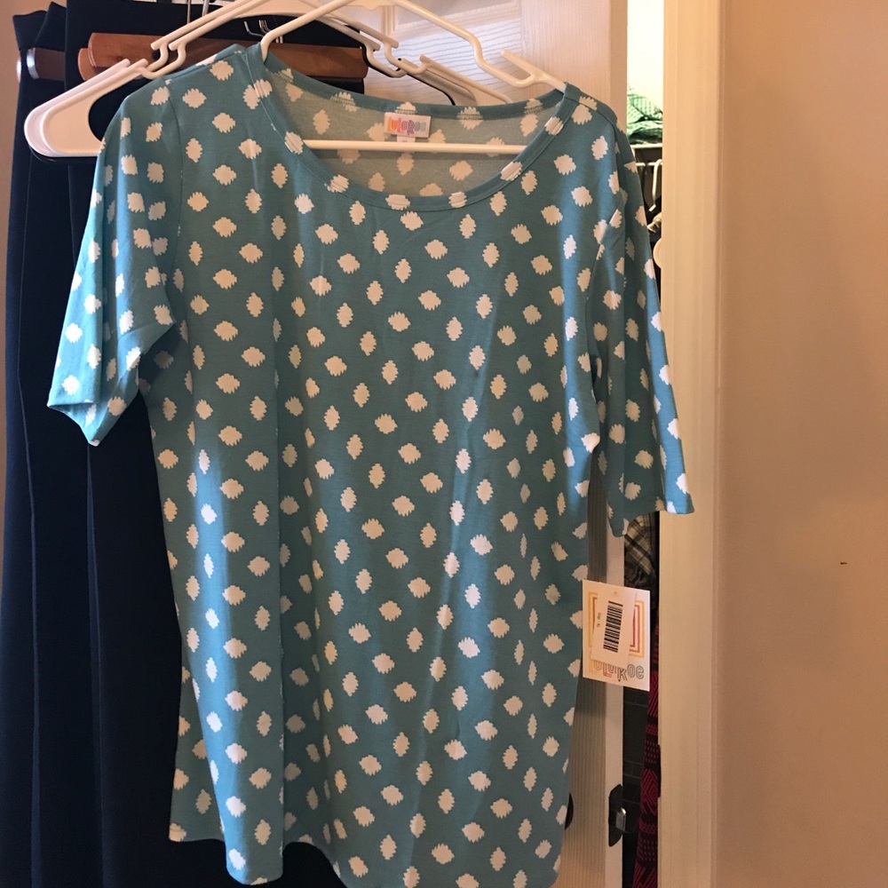 Lularoe BNWT aqua gigi xl extra large white