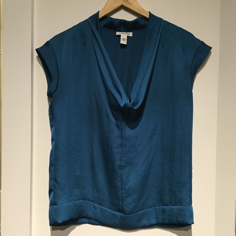 Calvin Klein Cowl Neck Shift Blouse