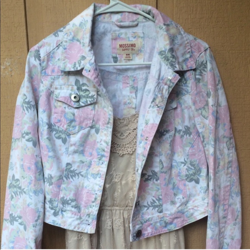 Mossimo Floral Jean Jacket