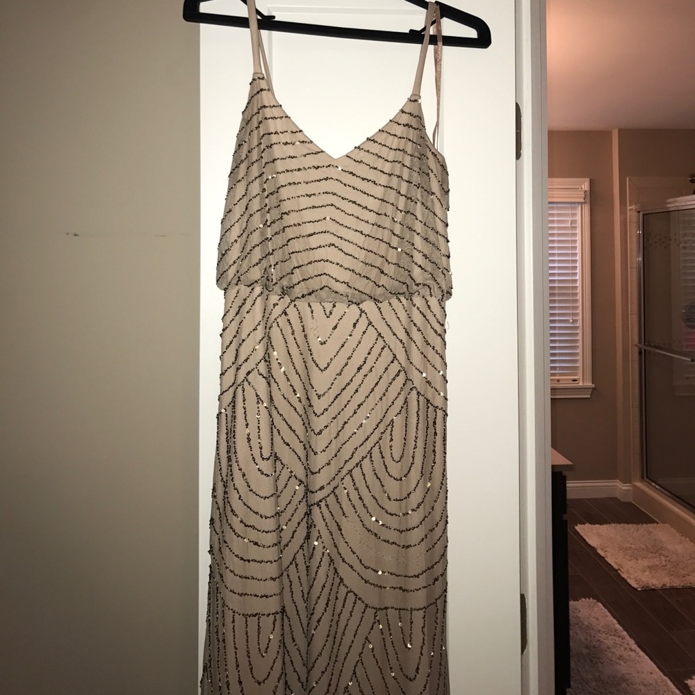 Adrianna Papell Embellished Blouson Gown