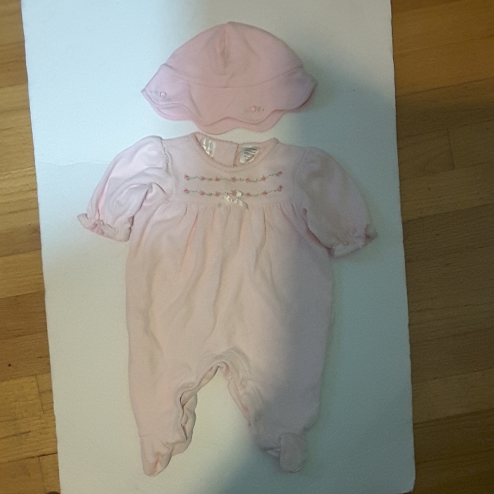Baby girl jumpsuit set 0-3 mos