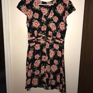 Black TOPSHOP dress with punk floral design